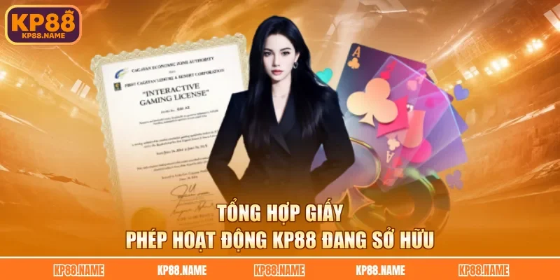 Tổng hợp giấy phép hoạt động KP88 đang sở hữu